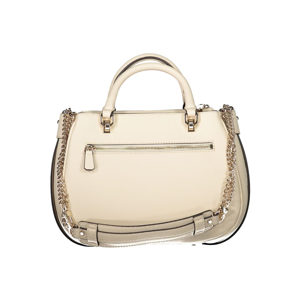 Guess Jeans Beige Polyurethane Women Handbag | Regal Royce