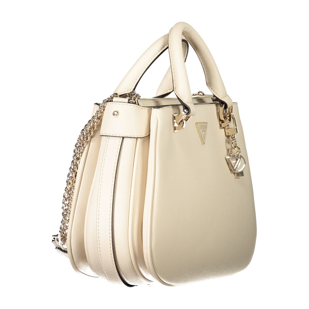 Guess Jeans Beige Polyurethane Women Handbag | Regal Royce