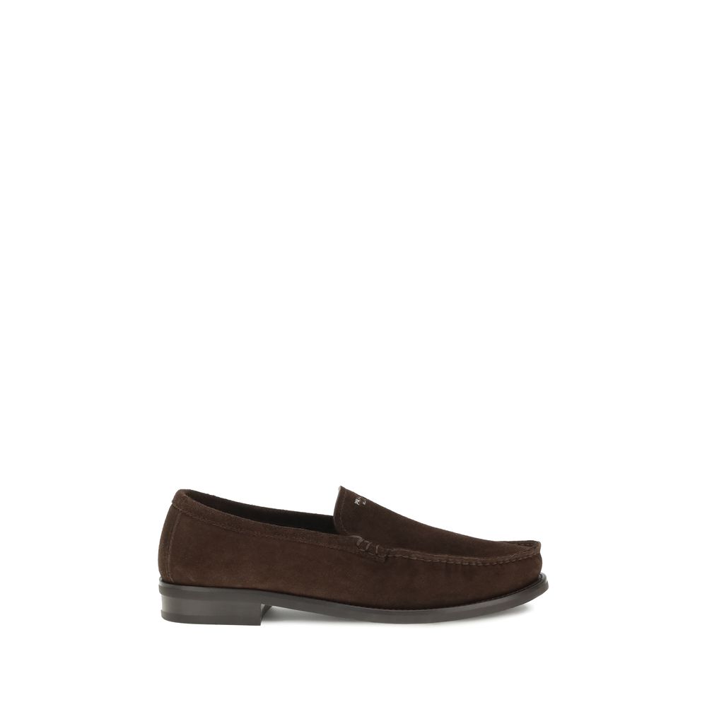 Prada Brown Calf Leather Bos Taurus Slip-On Loafers | Regal Royce
