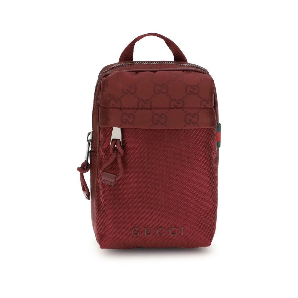 Gucci Bordeaux Polyamide Shoulder Bag | Regal Royce