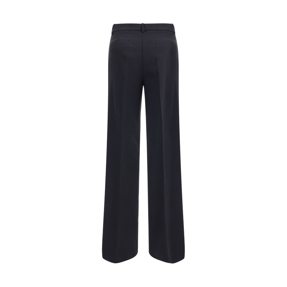 P.A.R.O.S.H. Black Fleece Wool Casual Pants