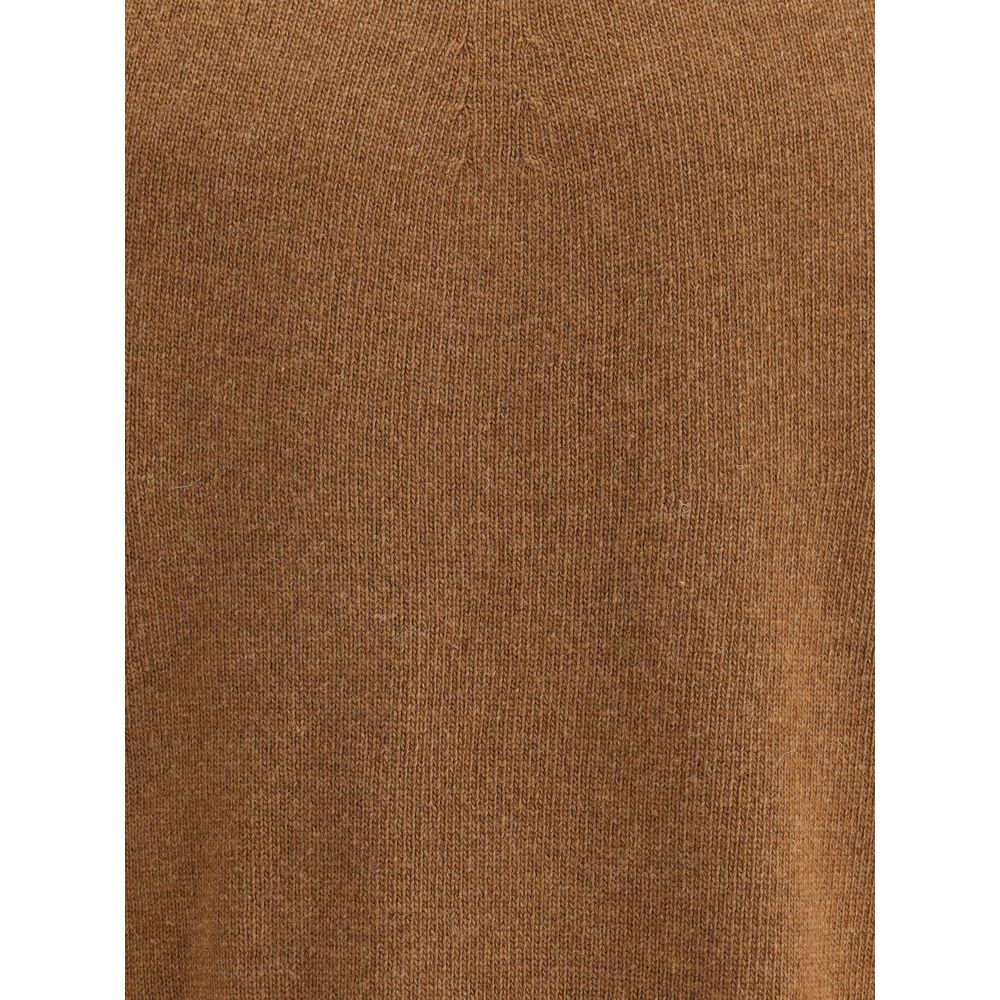 Jil Sander Brown Fleece Wool Sweatshirt | Regal Royce