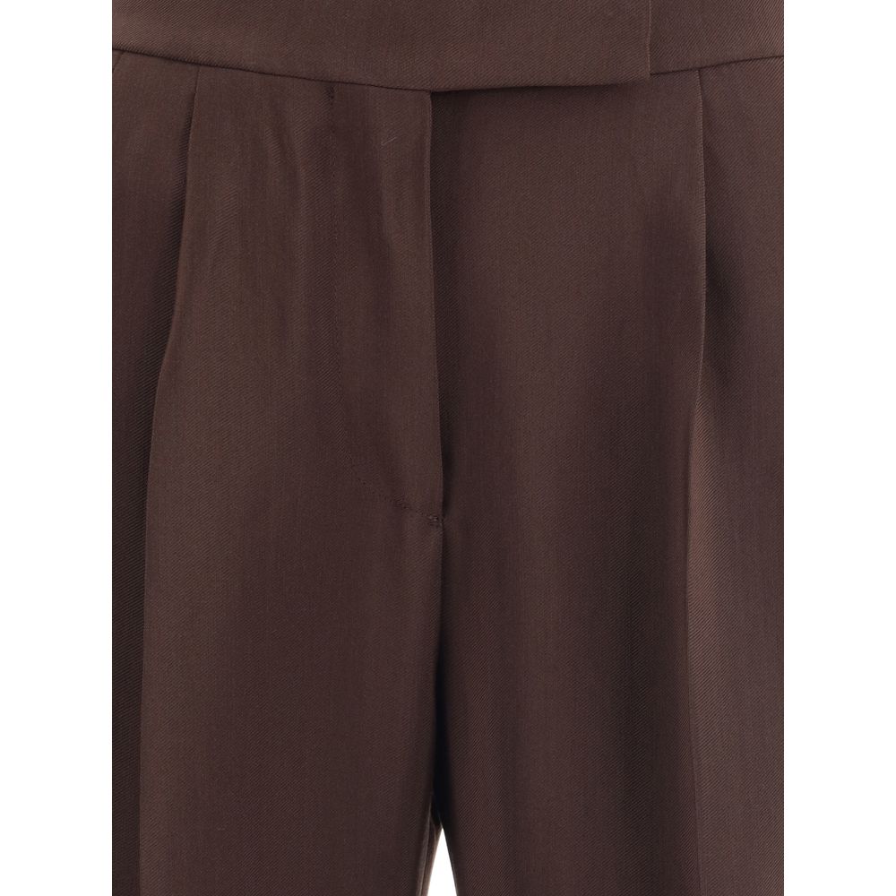 Tom Ford Brown Viscose Casual Pants | Regal Royce