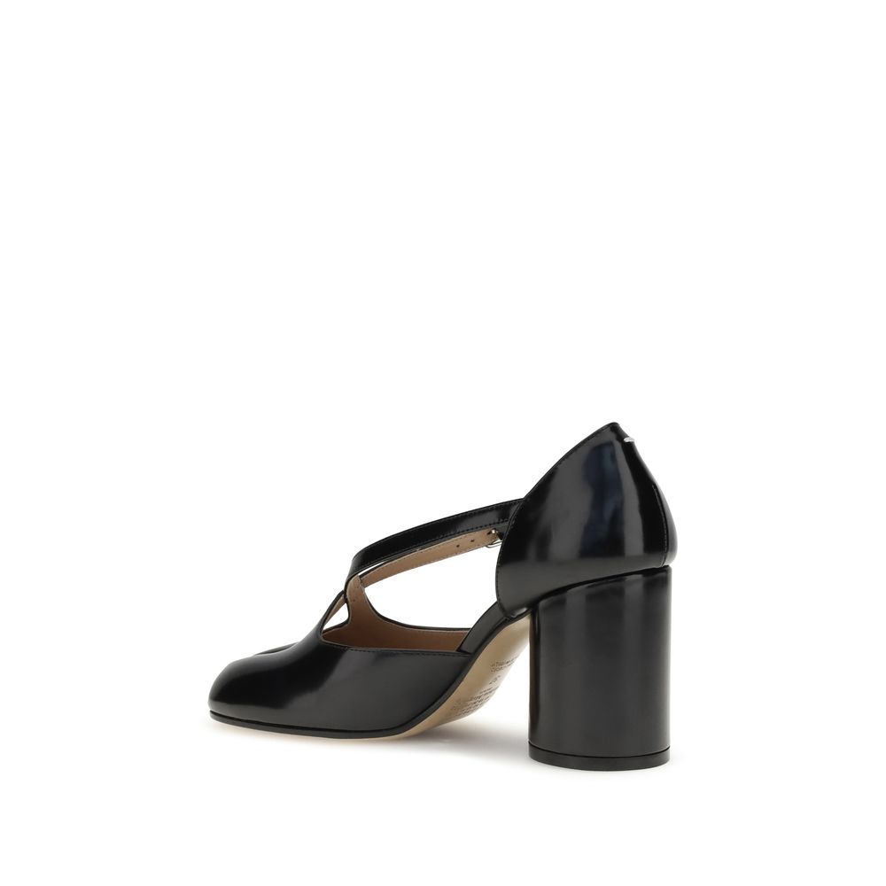 Margiela Black Calf Leather Bos Taurus Pumps | Regal Royce