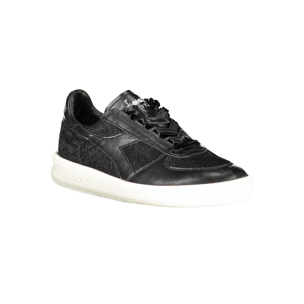 Diadora Black Leather Women Sneaker | Regal Royce