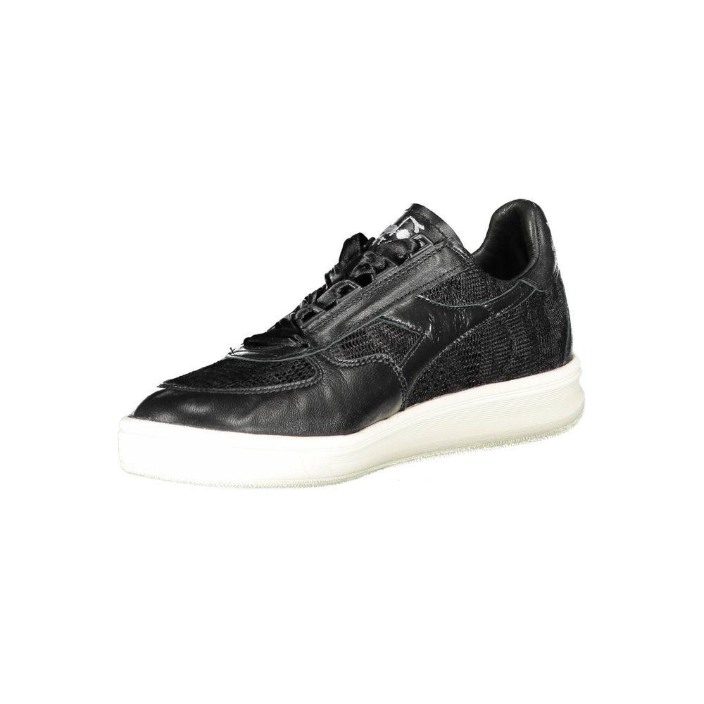 Diadora Black Leather Women Sneaker | Regal Royce