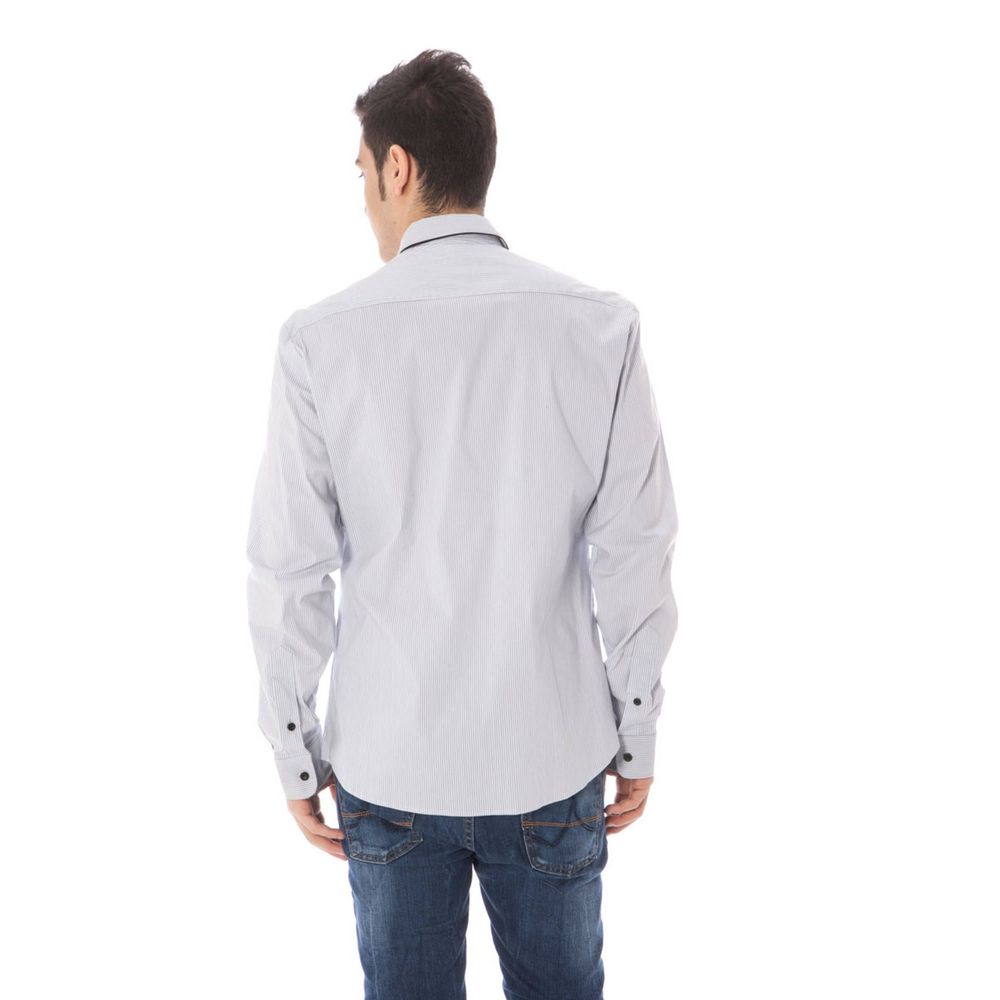 Costume National Azzurro Cotton Men Shirt | Regal Royce
