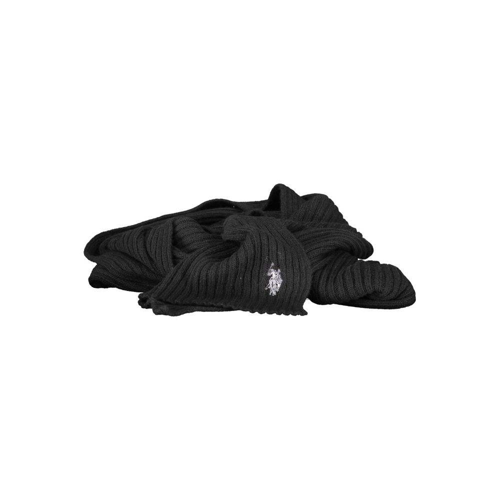 U.S. POLO ASSN. Black Wool Men Scarf | Regal Royce