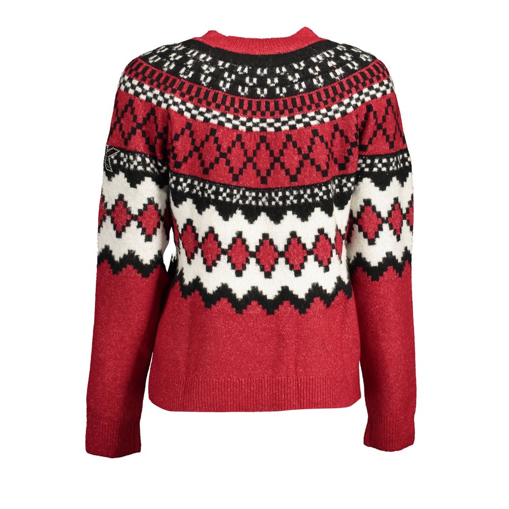 Desigual Red Polyester Women Sweater | Regal Royce