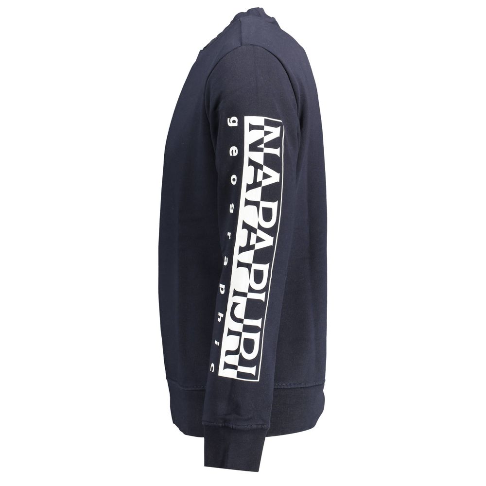 Napapijri Blue Cotton Men's Sweatshirt | Regal Royce