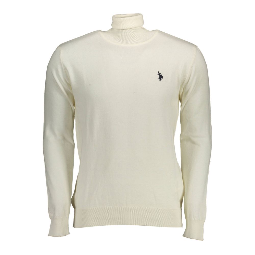 U.S. POLO ASSN. White Cotton Men's Sweater | Regal Royce