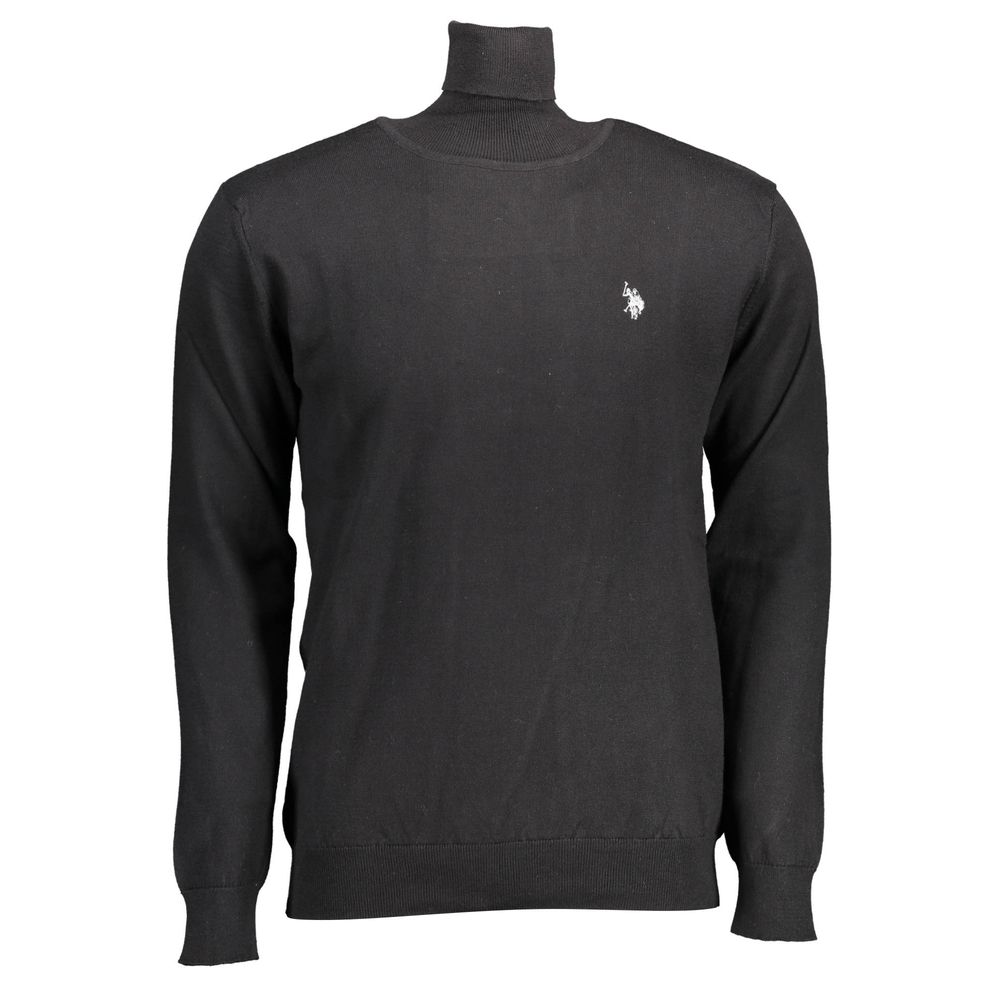 U.S. POLO ASSN. Black Cotton Men's Turtleneck Sweater | Regal Royce