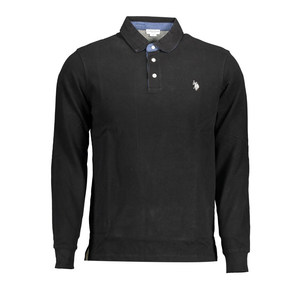 U.S. POLO ASSN. Black Cotton Men Polo Shirt | Regal Royce