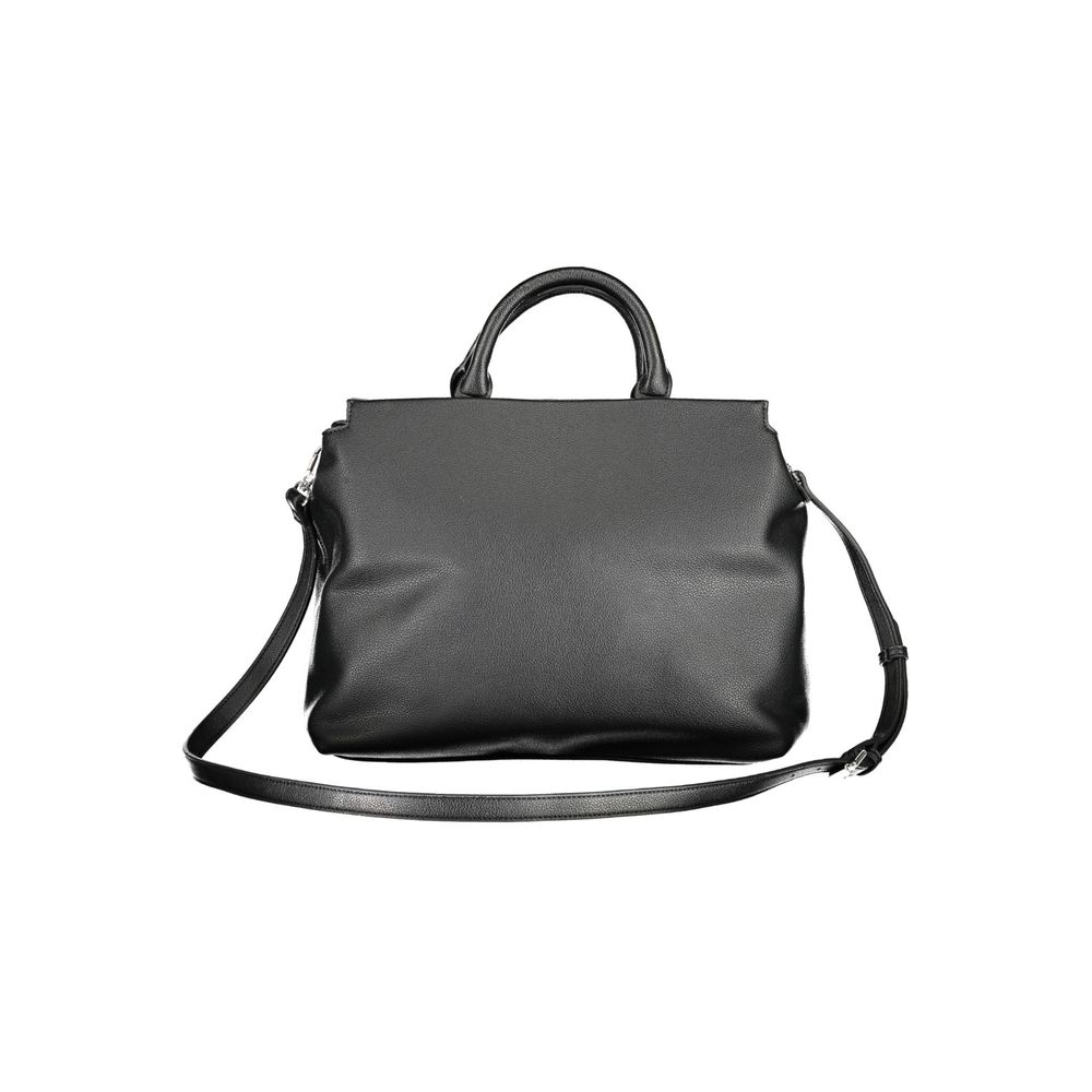 BYBLOS Black Polyurethane Women Handbag | Regal Royce