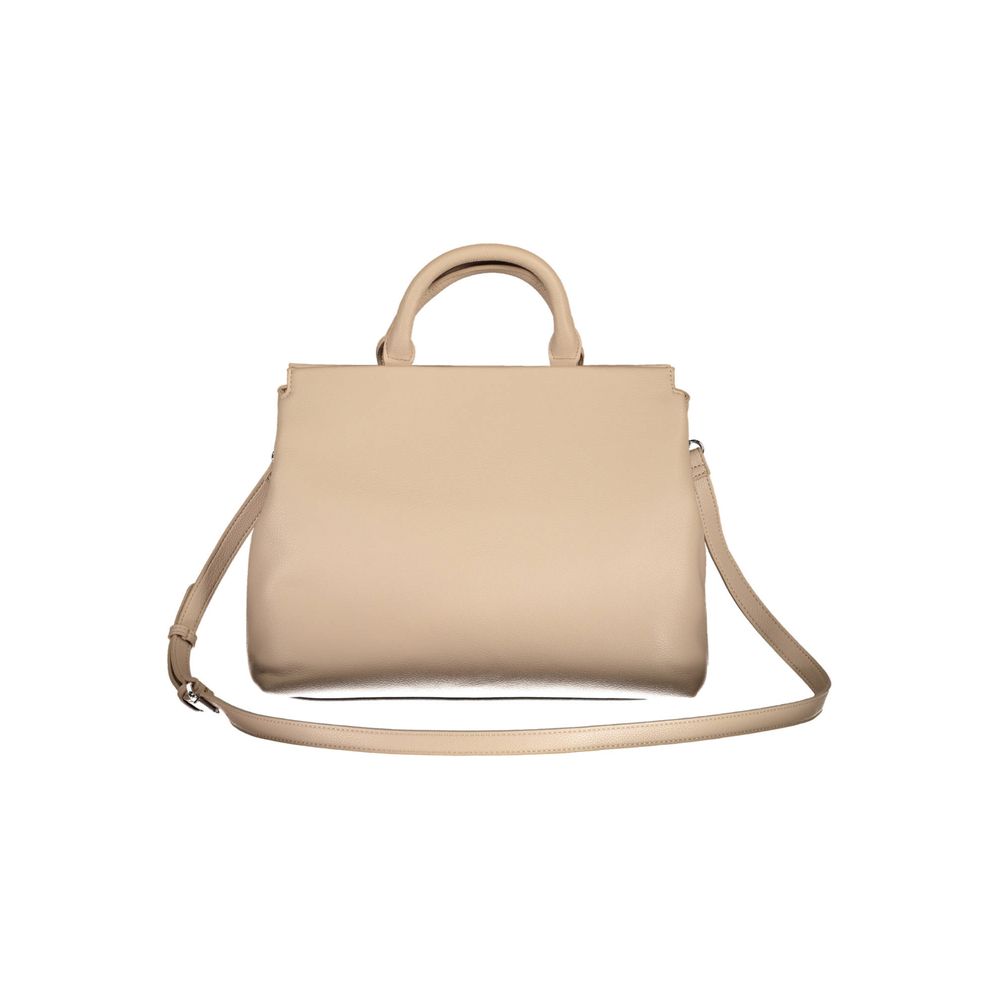 BYBLOS Beige Polyurethane Women Handbag | Regal Royce
