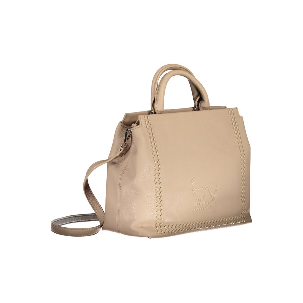 BYBLOS Beige Polyurethane Women Handbag | Regal Royce