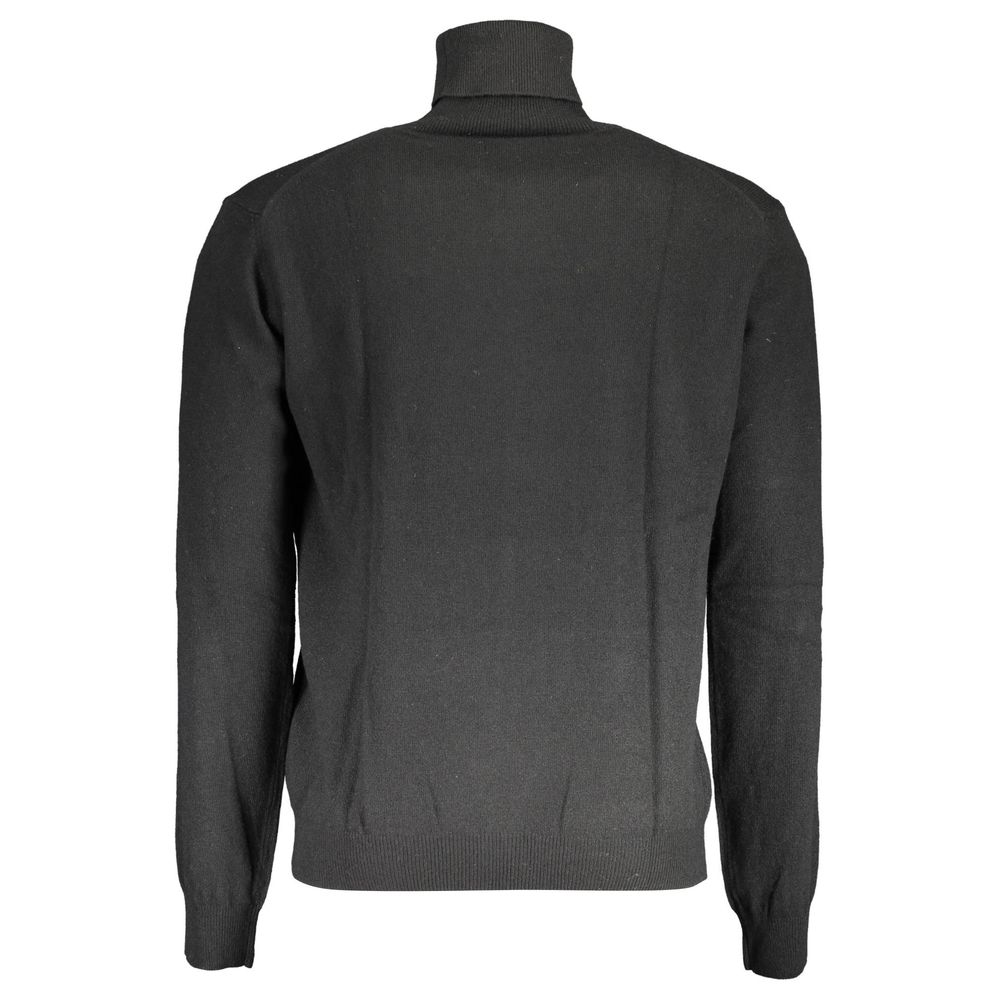 La Martina Nero Wool Men Sweater | Regal Royce