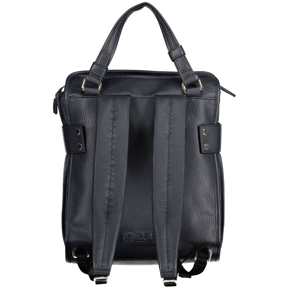 La Martina Blue Polyurethane Women Backpack | Regal Royce