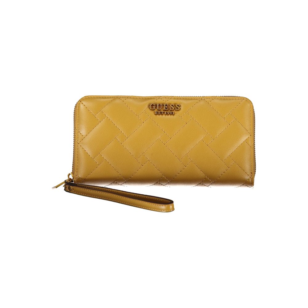 Guess Jeans Yellow Polyurethane Women Wallet | Regal Royce
