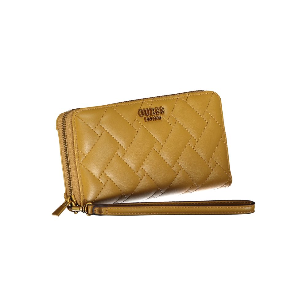 Guess Jeans Yellow Polyurethane Women Wallet | Regal Royce