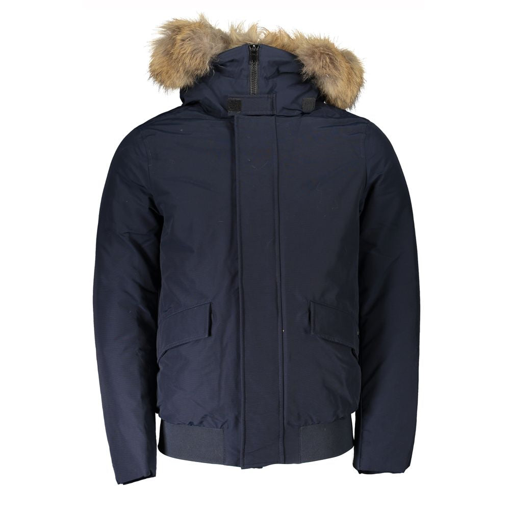 Woolrich Blue Cotton Men's Jacket | Regal Royce