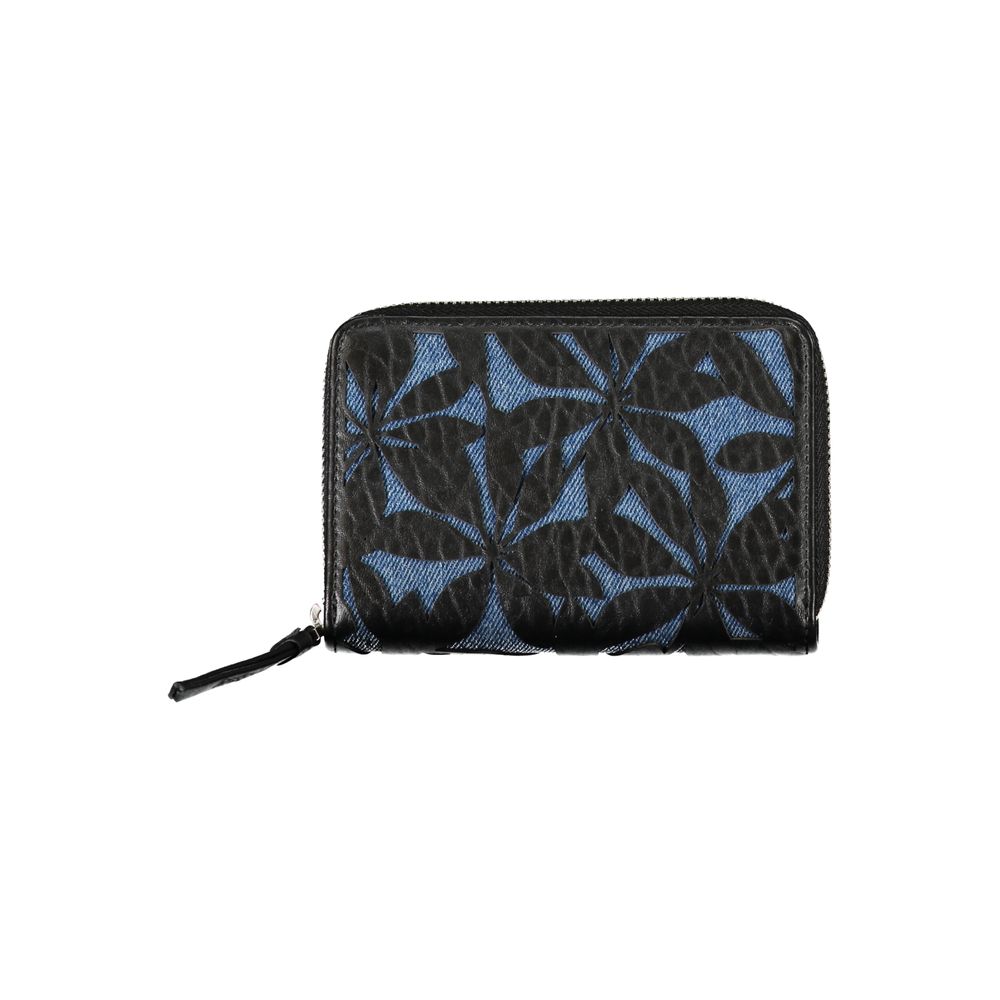 Desigual Black Polyurethane Women Wallet | Regal Royce