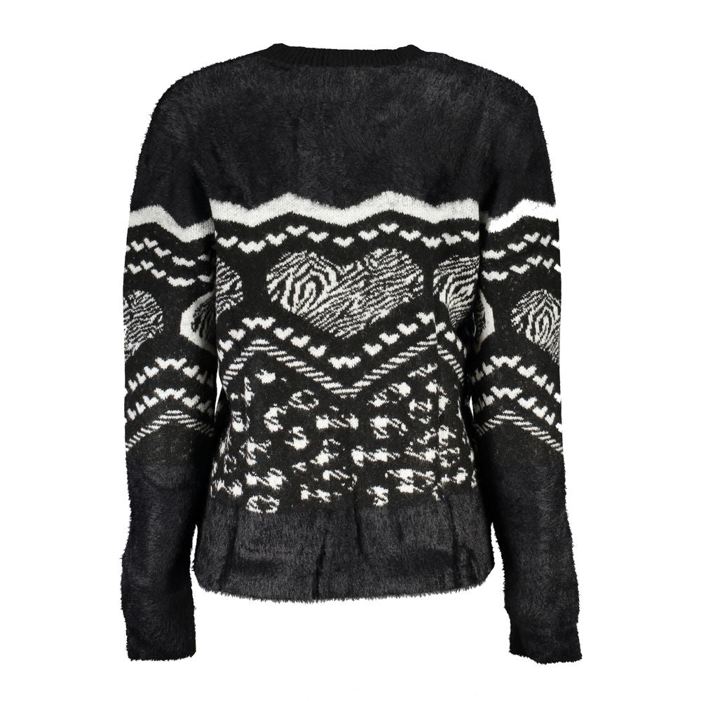 Desigual Black Acrylic Women Sweater with Metallic Fiber | Regal Royce