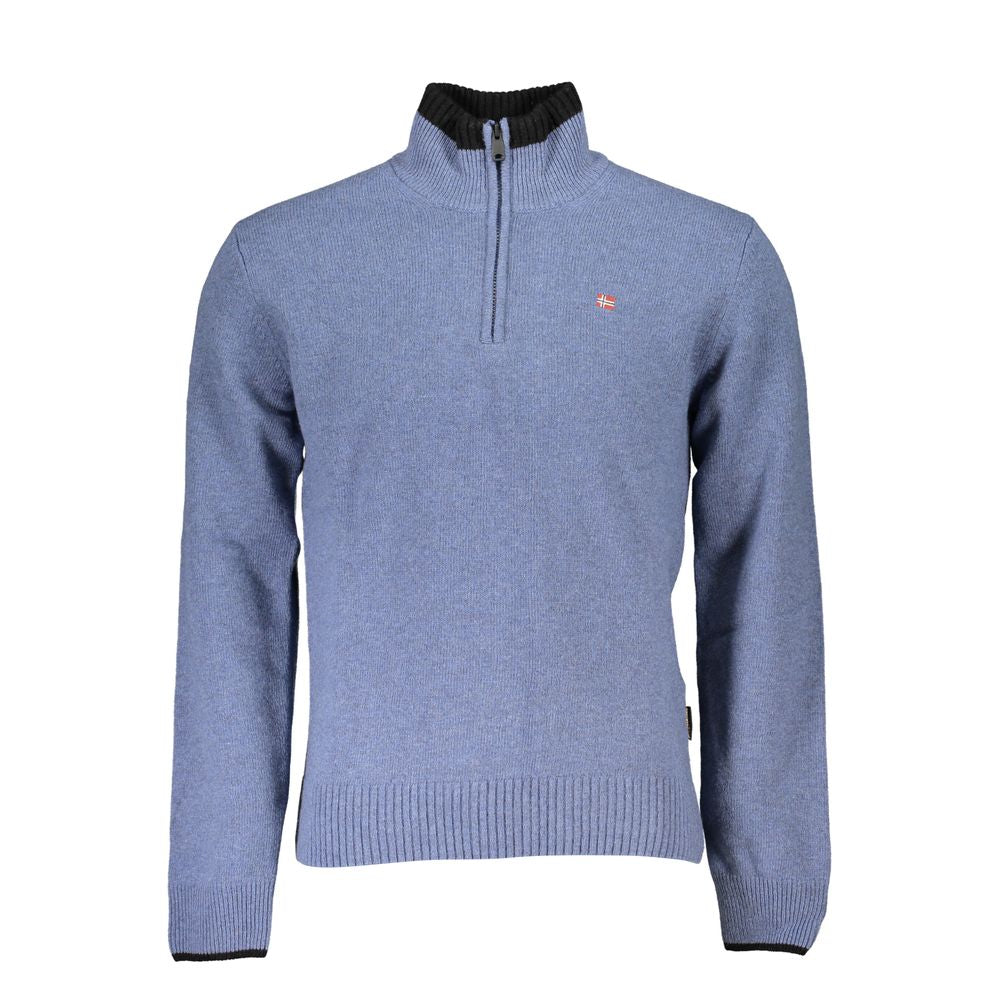 Napapijri Blue Tessuto Men Sweater | Regal Royce