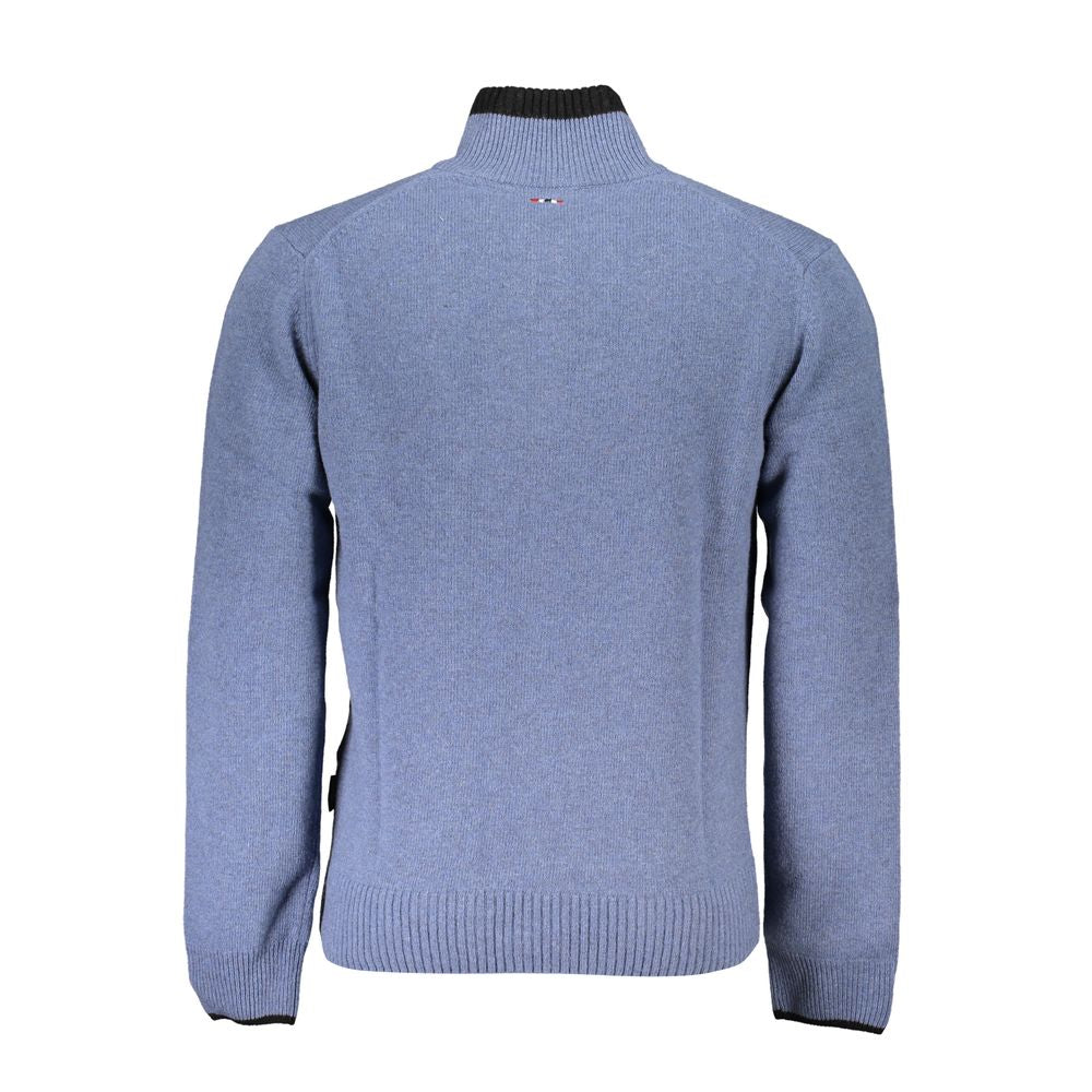 Napapijri Blue Tessuto Men Sweater | Regal Royce