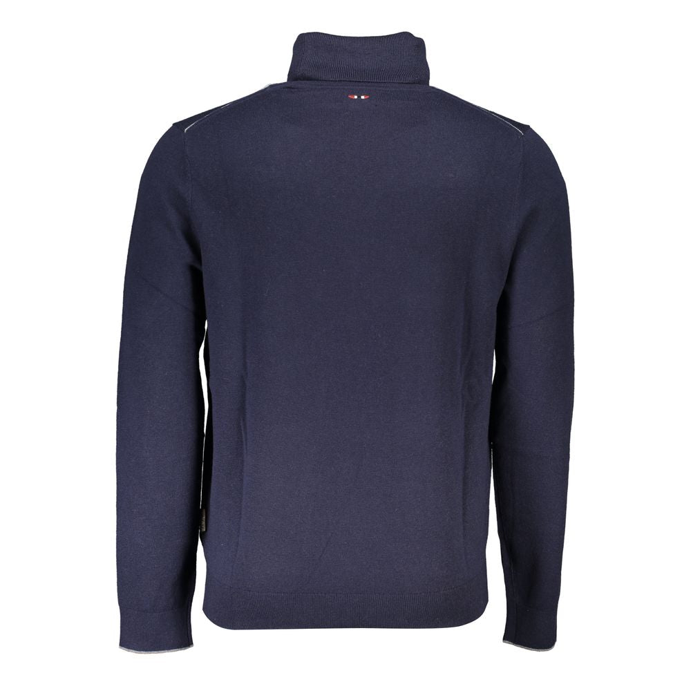 Napapijri Blue Tessuto Men Sweater | Regal Royce
