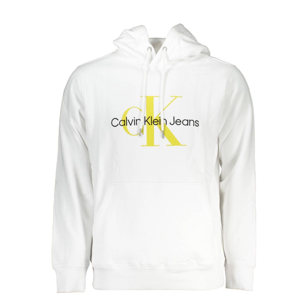 Calvin Klein White Cotton Men Sweatshirt | Regal Royce