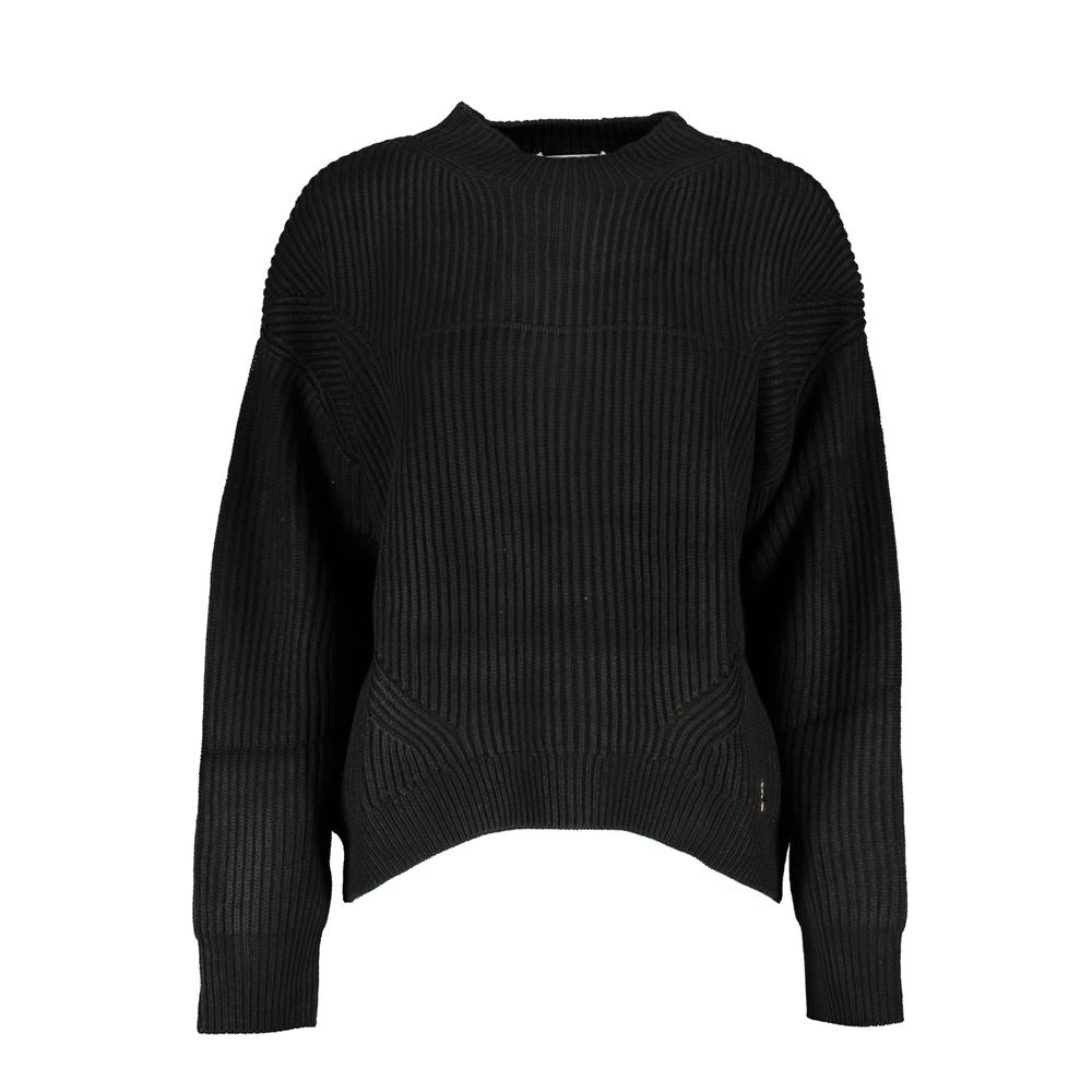 Patrizia Pepe Black Acrylic Women's Turtleneck Sweater | Regal Royce