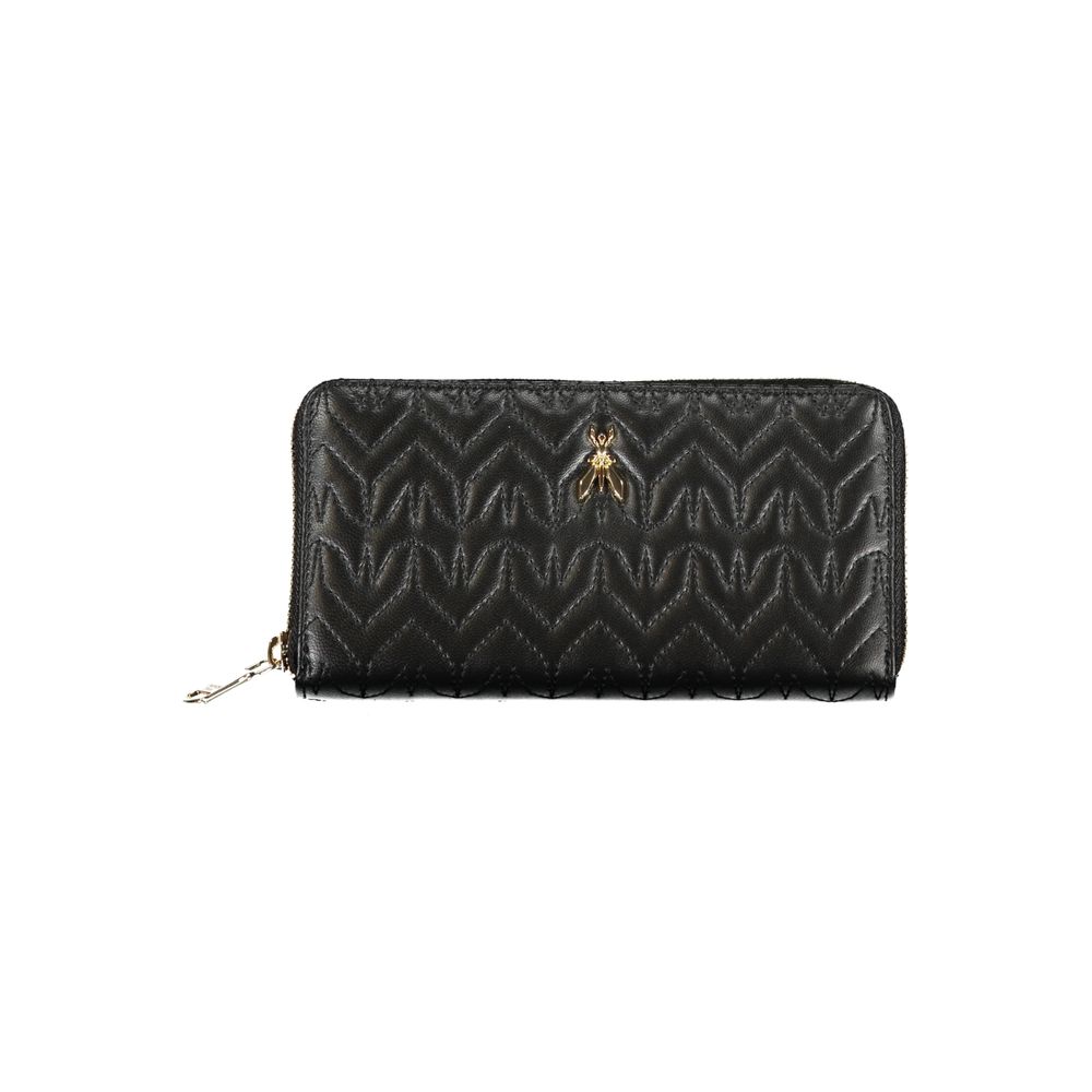 Patrizia Pepe Black Polyurethane Women Wallet | Regal Royce