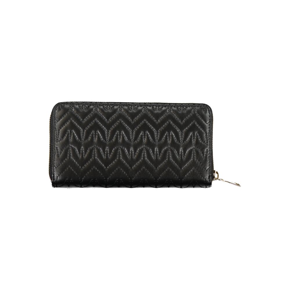 Patrizia Pepe Black Polyurethane Women Wallet | Regal Royce