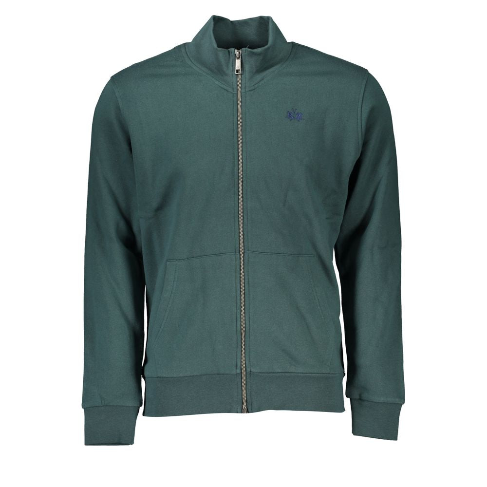 La Martina Verde Cotton Men Sweatshirt | Regal Royce