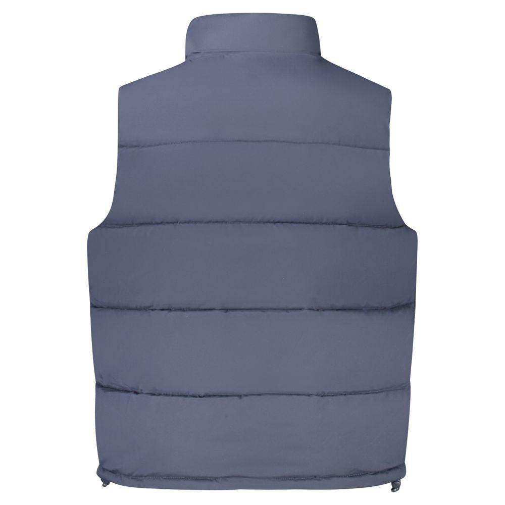 Guess Jeans Blu Polyester Men's Sleeveless Jacket | Regal Royce