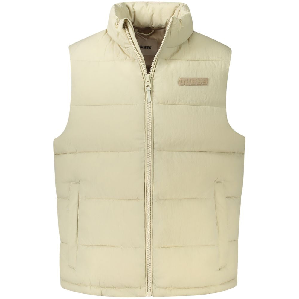 Guess Jeans Beige Polyamide Men's Vest | Regal Royce