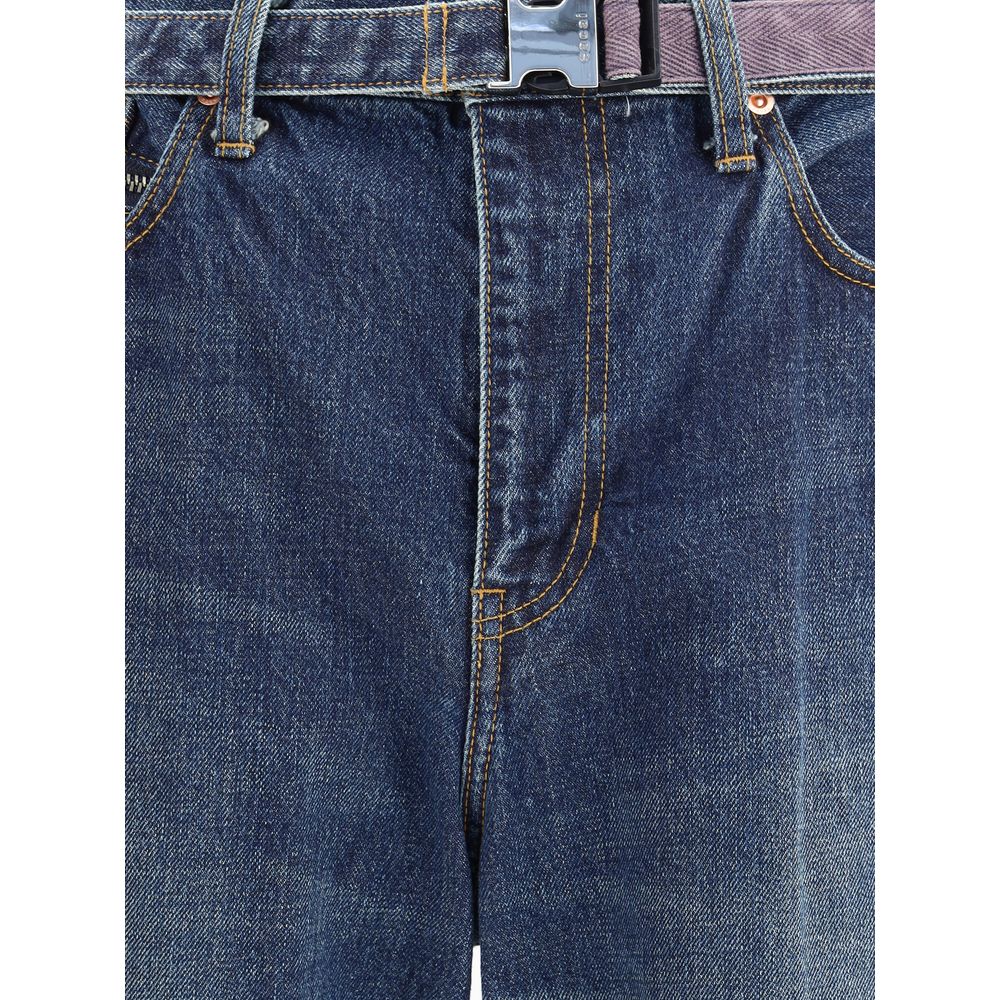 Sacai Blue Cotton Jeans Denim | Regal Royce