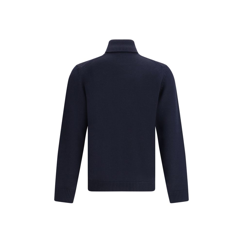 Roberto Collina Blue Merino Wool Turtleneck | Regal Royce