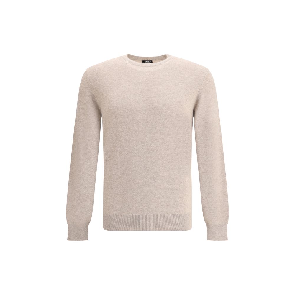 ZEGNA Beige Cashmere Cashmere Sweater | Regal Royce