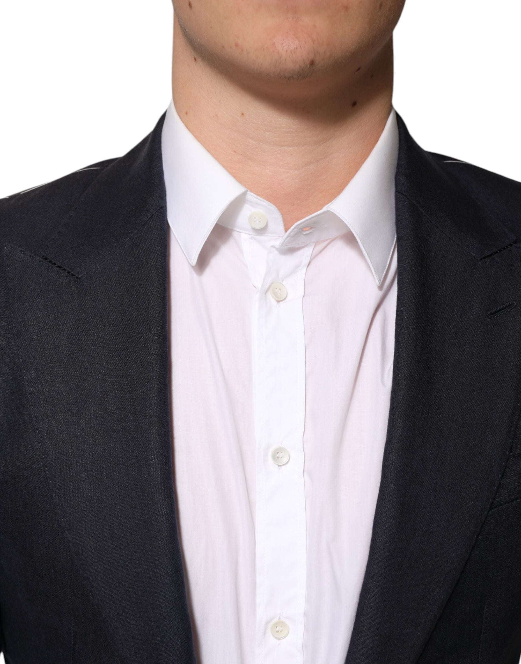 Dolce & Gabbana Dark Blue Single Breasted Men Suit Blazer | Regal Royce