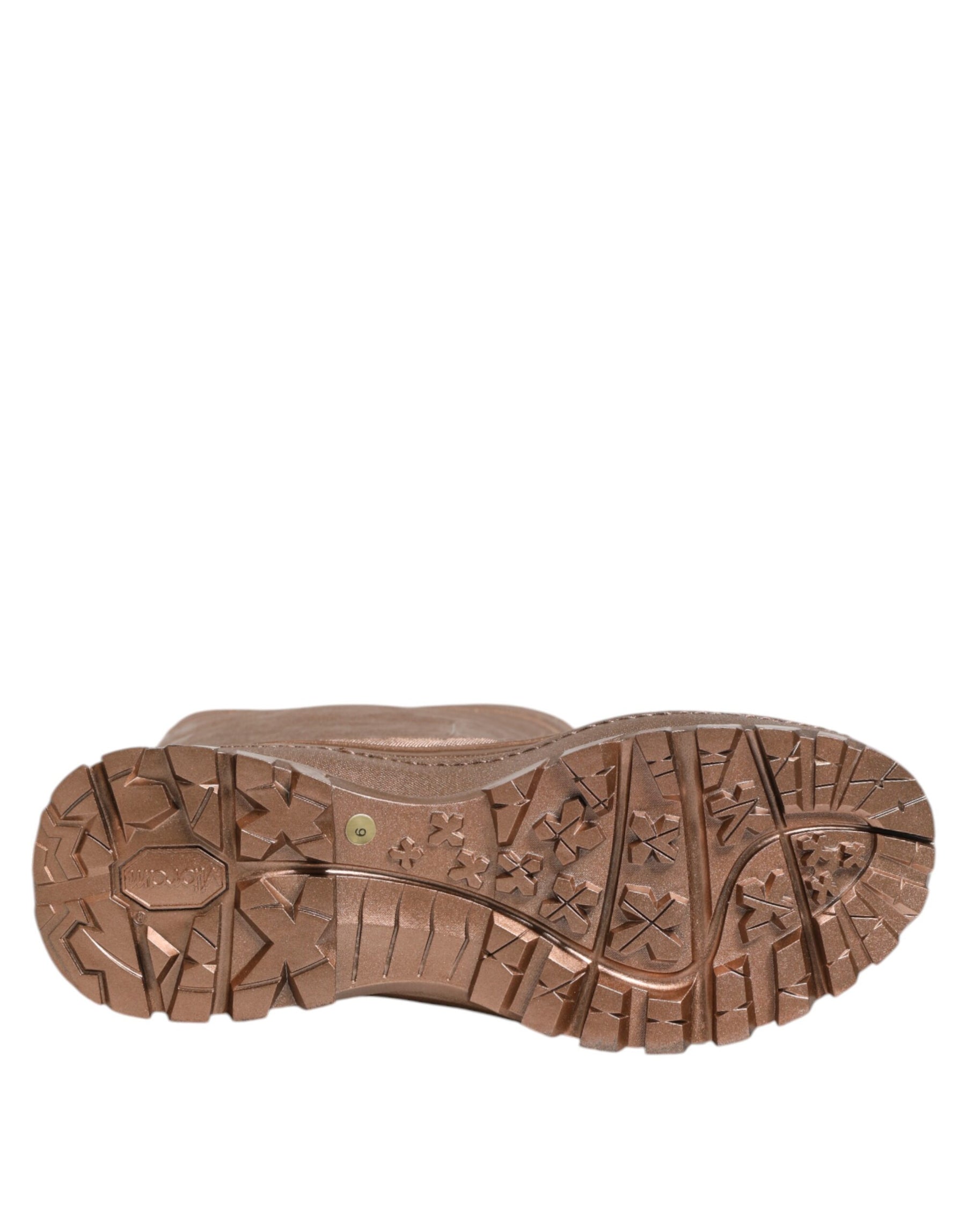 Dolce & Gabbana Metallic Gold Pull On Rain Boots Shoes | Regal Royce