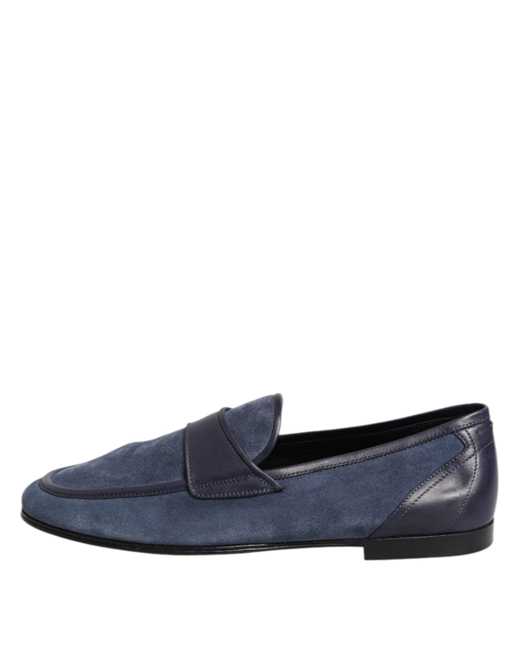Dolce & Gabbana Blue Suede Leather Loafers Moccasin Shoes | Regal Royce
