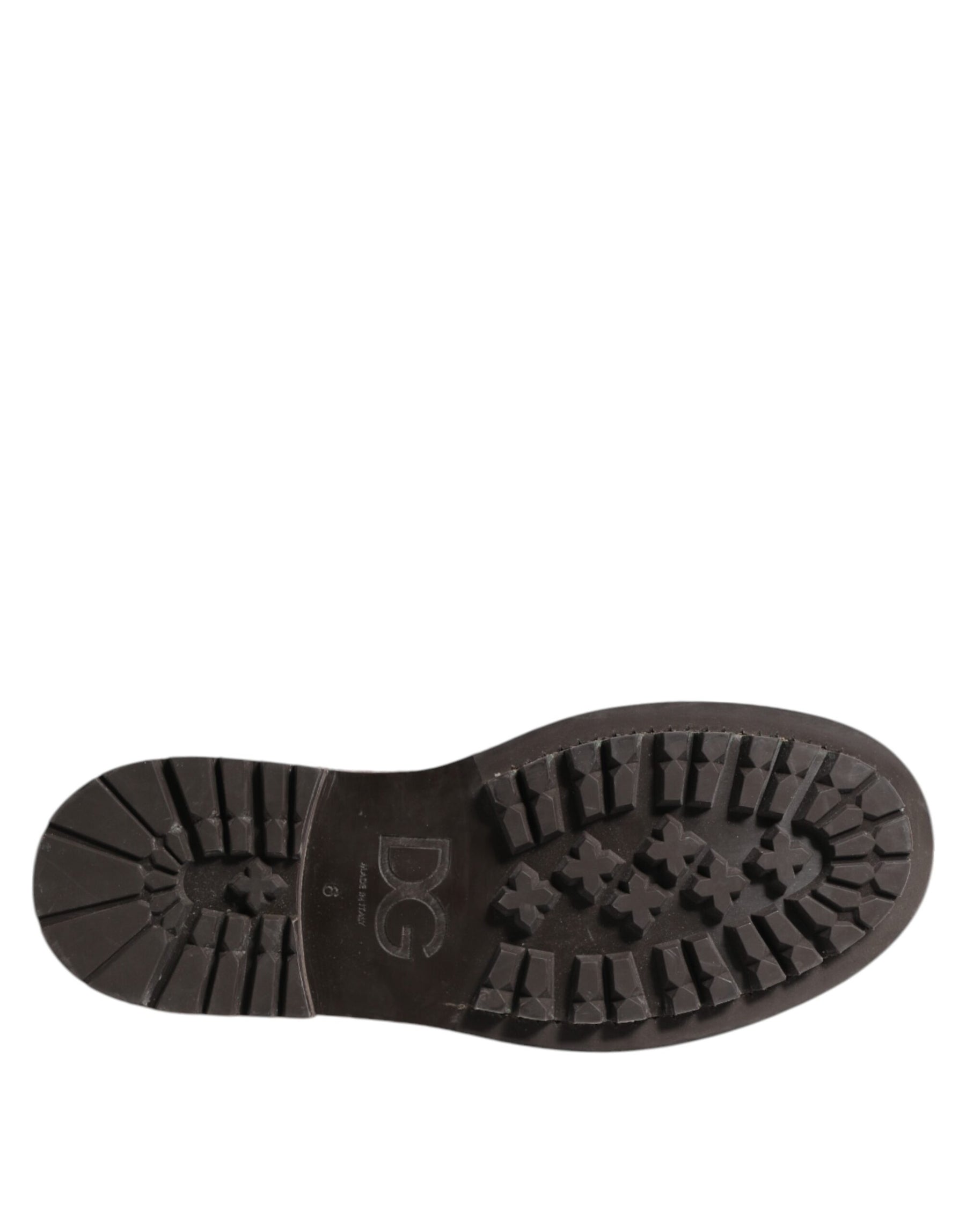 Dolce & Gabbana Brown Leather Distressed Brogue Lace Up Shoes | Regal Royce