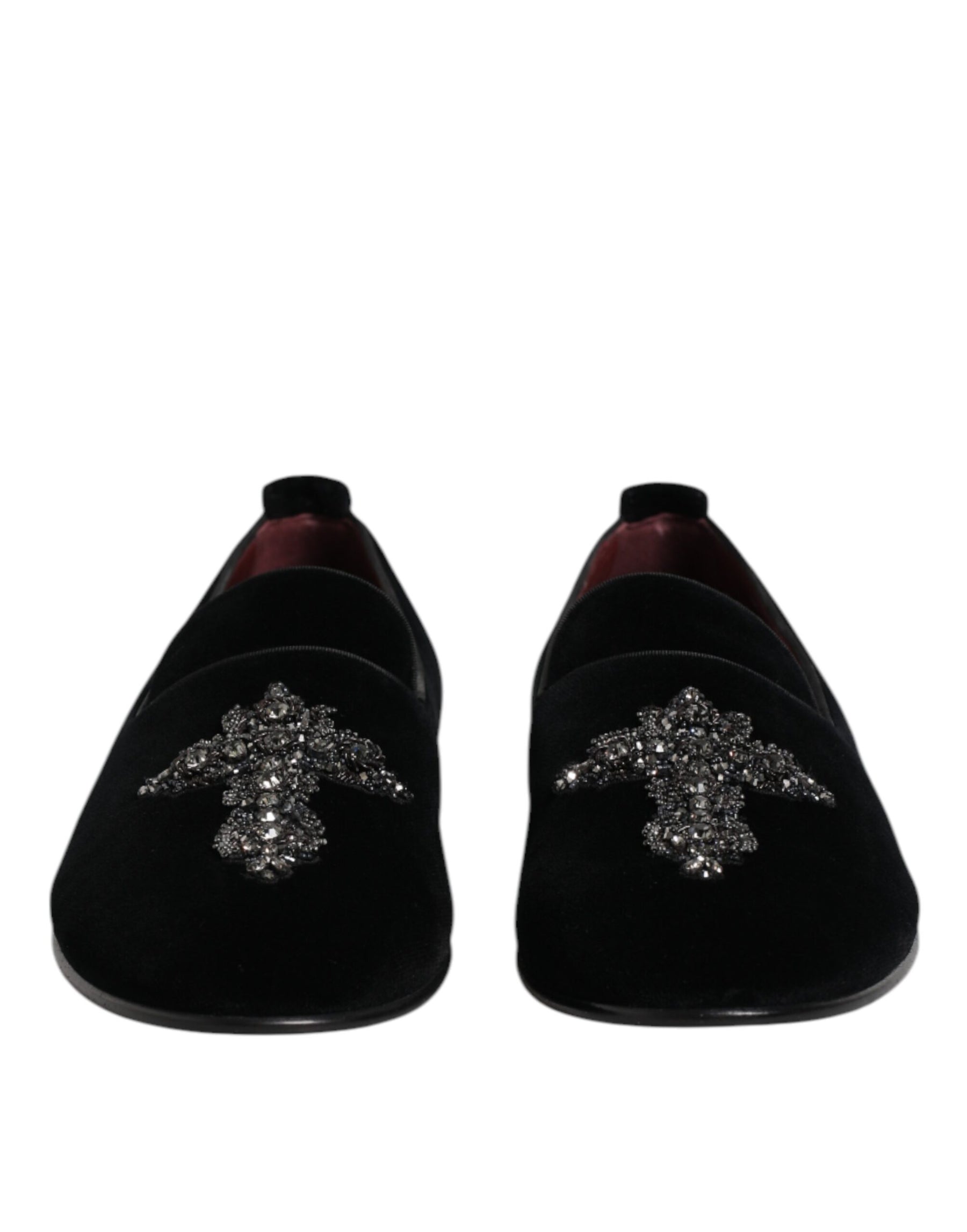 Dolce & Gabbana Black Suede Cross Slip On Loafers Dress Shoes | Regal Royce