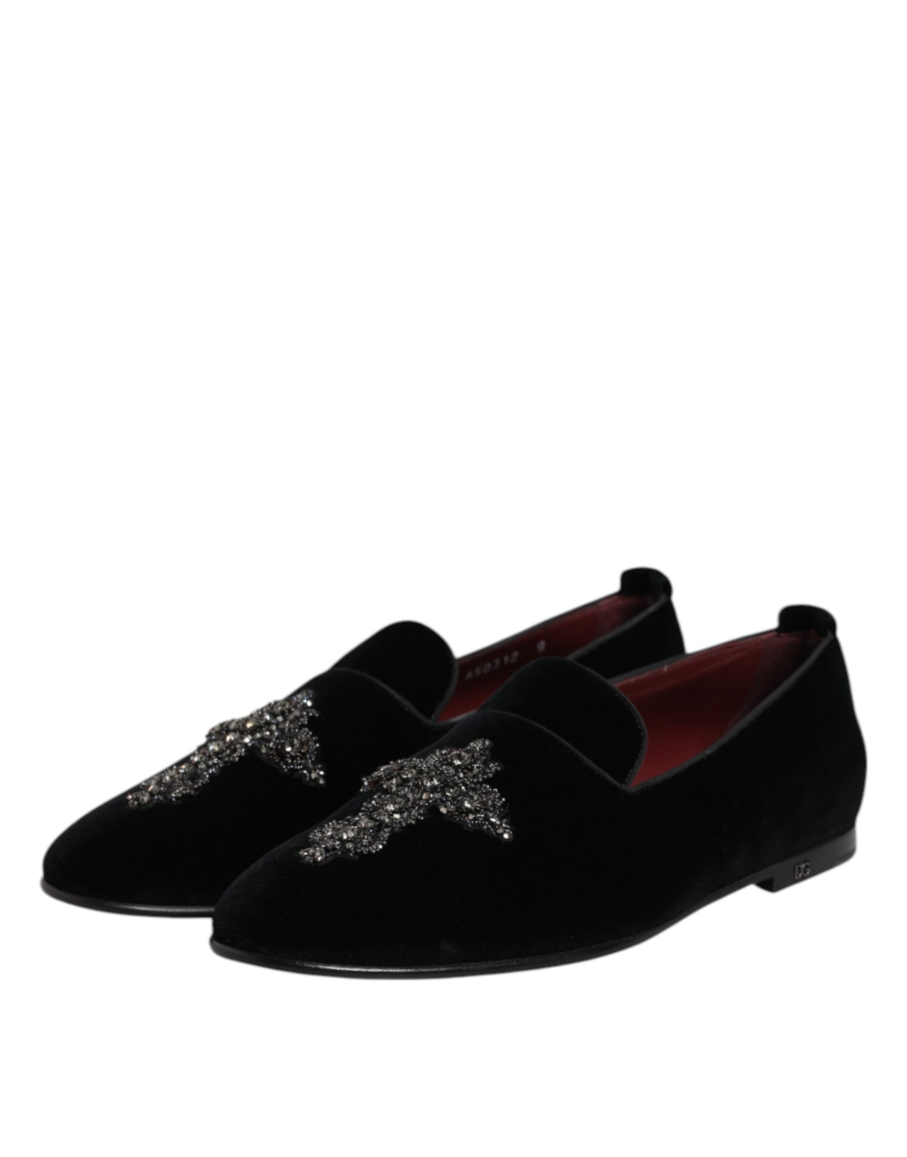 Dolce & Gabbana Black Suede Cross Slip On Loafers Dress Shoes | Regal Royce