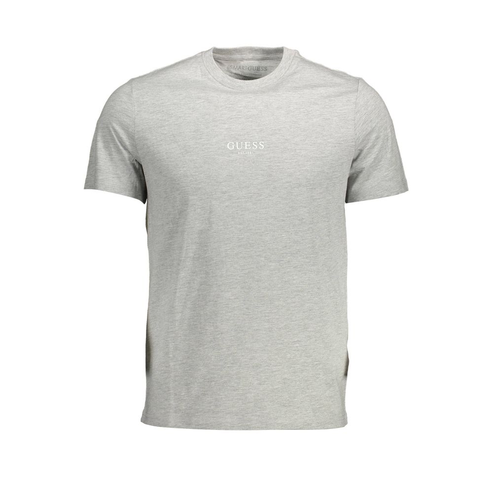 Guess Jeans Gray Cotton Men T-Shirt | Regal Royce