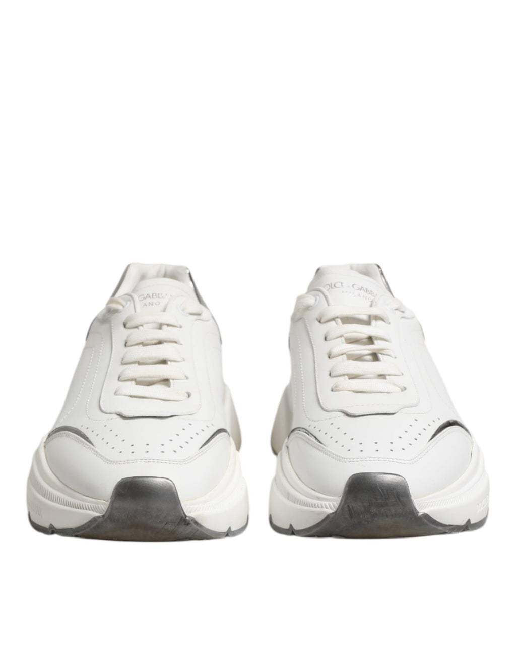 Dolce & Gabbana White Daymaster Leather Low Top Sneakers Shoes