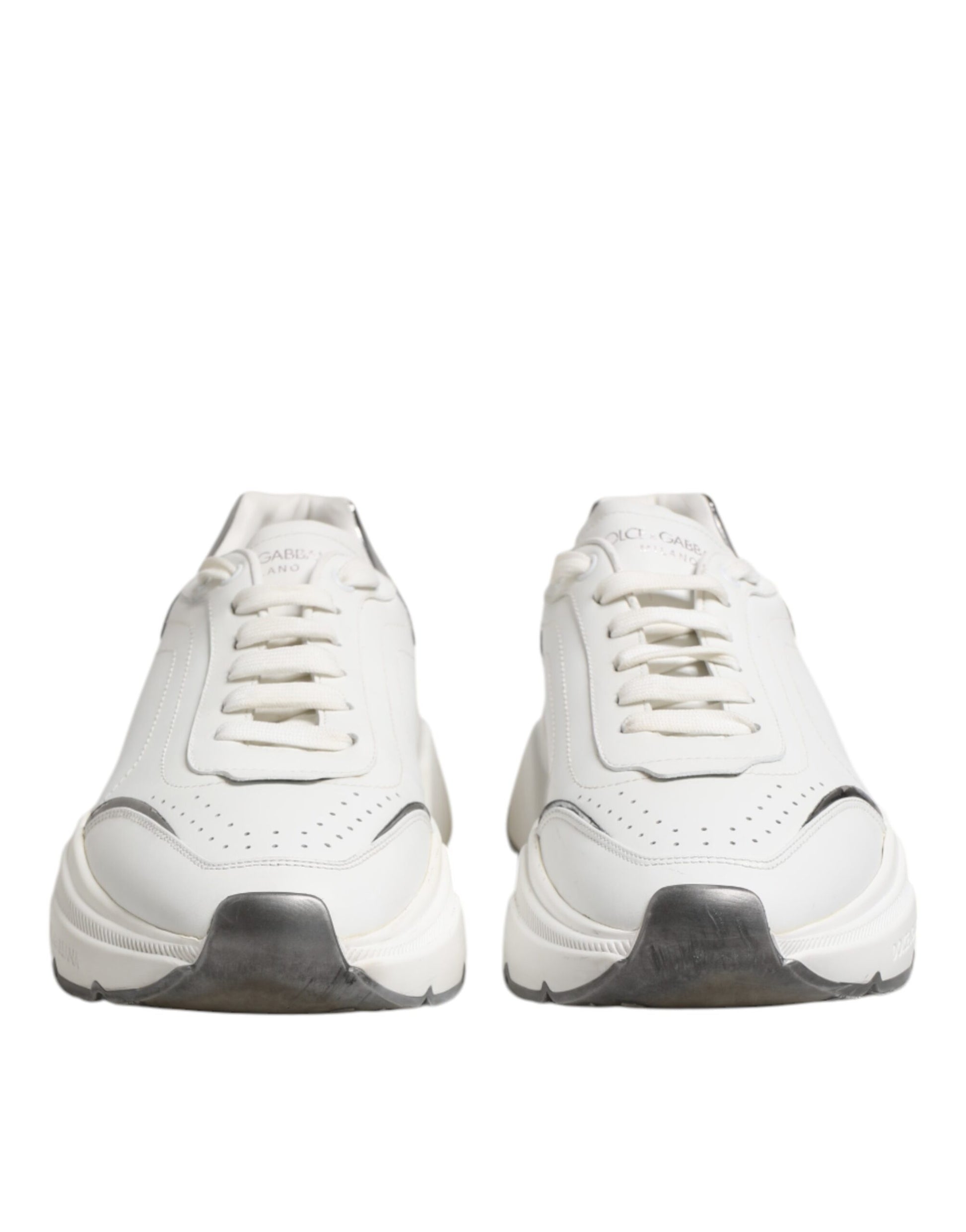 Dolce & Gabbana White Daymaster Leather Low Top Sneakers Shoes
