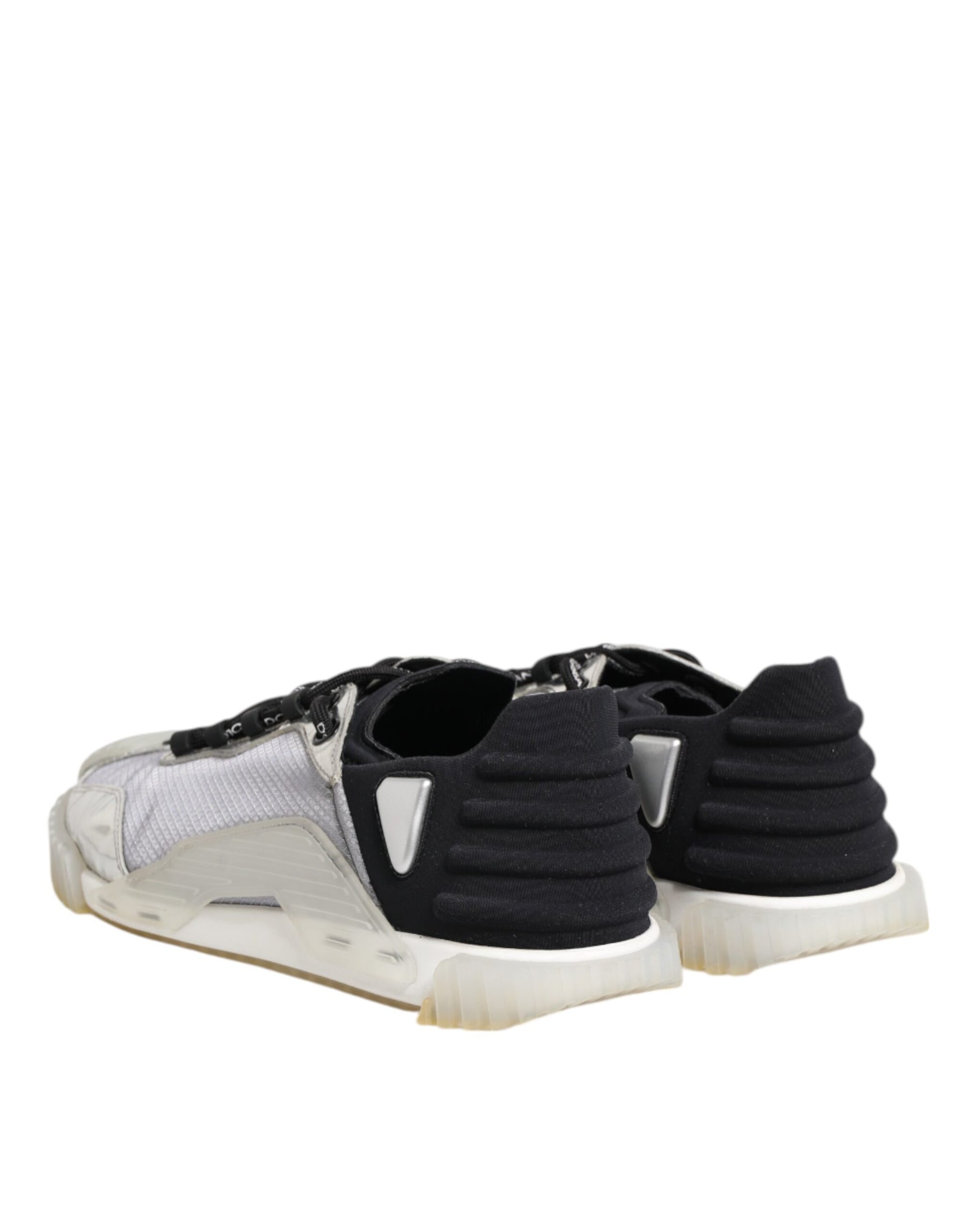 Dolce & Gabbana Black Silver NS1 Men Low Top Sneakers Shoes | Regal Royce